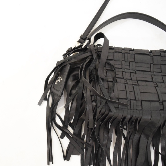 ❌SOLD❌Authentic PRADA Lace Leather Shoulder Bag - Picture 2 of 8